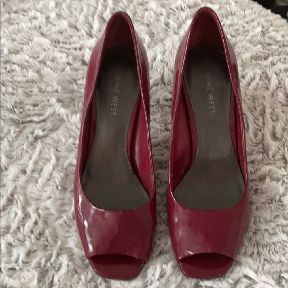 Nine West red wine heels
